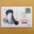 2019 Leonardo Da Vinci 500th Anniversary 1 Euro Coin Cover - First Day Covers Westminster