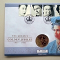 2002 The Queen's Golden Jubilee 5 Pounds Coin Cover - Royal Mail First Day Cover