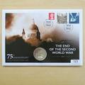 2020 End of Second World War 75th Anniversary 5 Pounds Coin Cover - First Day Cover Westminster