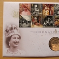 2003 The 50th Coronation Anniversary 5 Pounds Coin Cover - Royal Mail First Day Cover