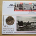 1994 D-Day Landings 50th Anniversary 50p Pence Coin Cover - Benham First Day Cover