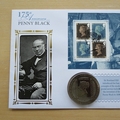 2015 Penny Black 175th Anniversary Isle of Man 1 Crown Coin Cover - Benham First Day Cover