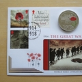 2016 The Great War  World War I 1 Crown Coin Cover - Benham First Day Cover