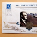 2016 Spitfire's First Flight 80th Anniversary Florin Coin Cover - Benham First Day Cover
