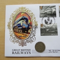 2010 Great British Railways 1 Shilling Coin Cover - Benham First Day Cover