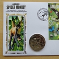 2011 Amazon Spider Monkey Isle of Man 1 Crown Coin Cover - Benham First Day Cover