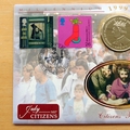 1999 Millennium Countdown Citizens Gibraltar 1 Crown Coin Cover - Benham First Day Cover