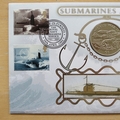2001 Submarines at War WWII 1 Dollar Coin Cover - Benham First Day Cover