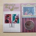 2001 Punch & Judy Gibraltar 1 Crown Coin Cover - Benham First Day Cover