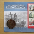 2001 The Transportation Phenomenon Isle of Man 1 Crown Coin Cover - Benham First Day Cover