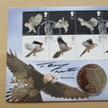 2003 Birds of Prey Eritrea 1 Dollar Coin Cover - Benham First Day Cover Signed