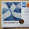 1999 New Scottish 1 Pound Coin Cover - First Day Cover by Mercury