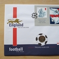 2002 England Football World Cup 1 Pound Coin Cover - First Day Cover Mercury