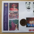 2002 Golden Jubilee Weekend 5 Pound Coin Cover - First Day Cover by Mercury