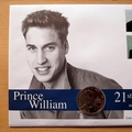2003 Prince William 21st Birthday 5 Pounds Coin Cover - First Day Cover