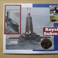 2001 Centenary of Royal Navy Submarines 5 Crowns Coin Cover - First Day Cover by Mercury