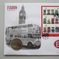 2001 Double Decker Bus 150th Anniversary 1 Crown Coin Cover - First Day Cover by Mercury