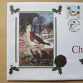 2001 Christmas Isle of Man 50p Pence Coin Cover - First Day Cover by Mercury
