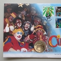 2002 Circus 1 Dollar Coin Cover - First Day Cover by Mercury