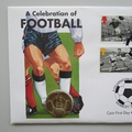 1996 A Celebration of Football 2 Pounds Coin Cover - First Day Cover by Mercury