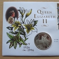 1996 Queen Elizabeth II 70th Birthday Silver 50p Pence Coin Cover - St Helena First Day Cover by Mercury