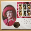2000 The Queen Mother Lady of the Century Guernsey 5 Pounds Coin Cover - First Day Cover by Mercury