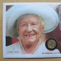 2002 The Queen Mother Memorial 1 Crown Coin Cover - UK First Day Cover by Mercury