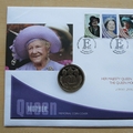 2002 The Queen Mother Guernsey 1 Dollar Memorial Coin Cover - First Day Cover by Mercury