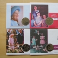 2002 Life & Times of The Queen Mother 1 Crown Coin Covers Set - Saint Lucia First Day Covers by Mercury