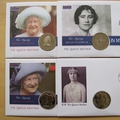 2002 Life & Times of The Queen Mother Memorial Coin Covers Set - UK First Day Covers by Mercury