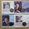 2002 Life & Times of The Queen Mother 1 Dollar Coin Covers Set - Virgin Islands First Day Covers by Mercury