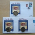 1995 95th Birthday The Queen Mother Coin Covers Set - UK First Day Covers