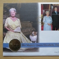 2000 100th Birthday The Queen Mother Crown Coin Cover - First Day Cover by Mercury