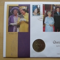 2001 The Queen Mother 101st Birthday UK Crown Coin Cover - First Day Cover by Mercury