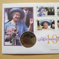2000 The Queen Mother 100th Birthday 50p Pence Coin Cover - Ascension Island First Day Cover by Mercury