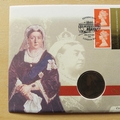 2001 Queen Victoria 1 Penny Coin Cover - UK First Day Cover by Mercury