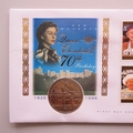 1996 Queen Elizabeth II 70th Birthday 50p Pence Coin Cover - Ascension Island First Day Covers