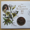 1996 Queen Elizabeth II 70th Birthday 2 Pounds Coin Cover - Jersey First Day Cover by Mercury