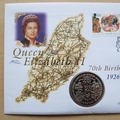 1996 Queen Elizabeth II 70th Birthday 1 Crown Coin Cover - Isle of Man First Day Cover by Mercury