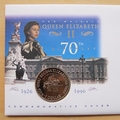 1996 Queen Elizabeth II 70th Birthday 1 Dollar Coin Cover - Bermuda First Day Cover by Mercury