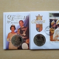 1996 Queen Elizabeth II 70th Birthday 5 Dollars Coin Covers Set - Turks & Caicos First Day Covers