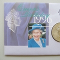 1996 Queen Elizabeth II 70th Birthday 1oz Silver 1 Dollar Coin Cover - Australia First Day Cover