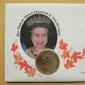 1996 Queen Elizabeth II 70th Birthday 1oz Silver 5 Dollars Coin Cover - Canada First Day Cover