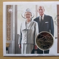 2002 The Queen's Golden Jubilee 50c Cent Coin Cover - Gibraltar First Day Cover by Mercury