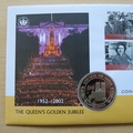 2002 The Queen's Golden Jubilee 50p Pence Coin Cover - Tokelau First Day Cover by Mercury