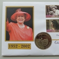 2002 The Queen Golden Jubilee 50p Pence Coin Cover - Ascension Island First Day Cover by Mercury