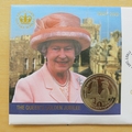 2002 The Queen's Golden Jubilee 1 Crown Coin Cover - Jersey First Day Cover by Mercury
