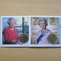 2002 The Queen's Golden Jubilee 1 Dollar Coin Covers Set - Gibraltar First Day Covers by Mercury