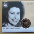 2002 The Queen's 50 Years Golden Jubilee 50p Pence Coin Cover - Guernsey First Day Cover by Mercury