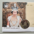 2002 The Queen's Golden Jubilee 50p Pence Coin Cover - Guernsey First Day Cover by Mercury